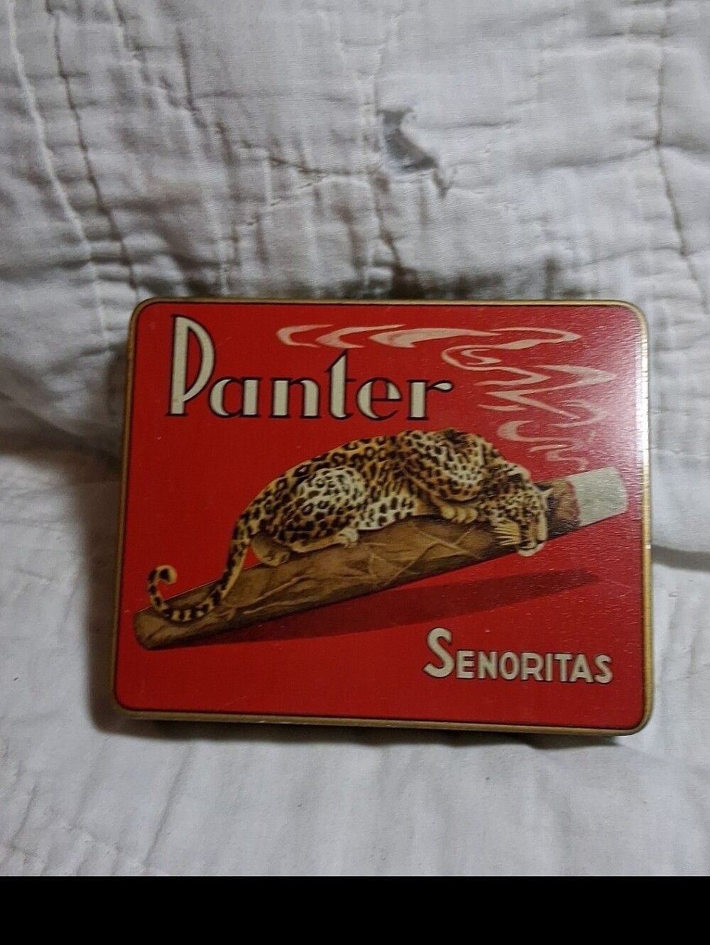 Vintage Panter Senorits Tin Container